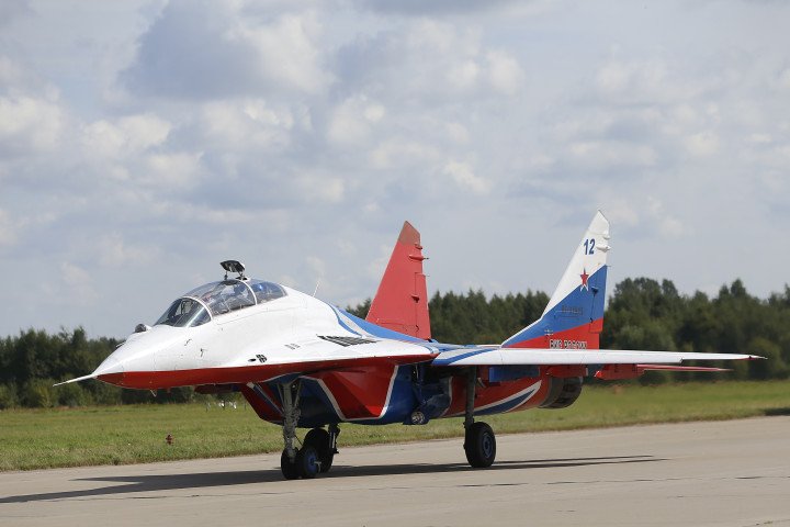 MiG-29 fighter jet at the ARMY-2020 International Military-Technical Forum in Moscow, August 25, 2020. (Source: Getty Images)