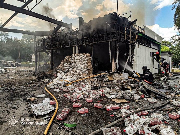 The aftermath of the Russian attack. (State Emergency Service of Ukraine in Kharkiv Region) The aftermath of the Russian attack. (State Emergency Service of Ukraine in Kharkiv Region)