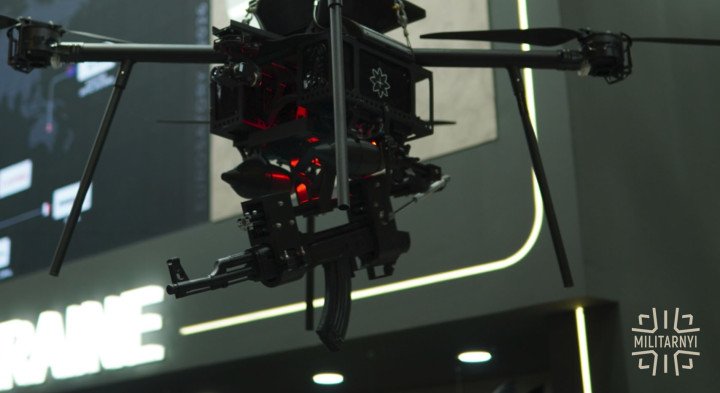 The Drone Squad Fury unmanned aerial platform developed by OM Defense Systems on display at the Eurosatory defense exhibition in Paris, June 2026. (Source: Militarnyi)