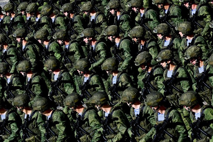 A military parade is held in the Red Square as part of the celebrations of the 80th anniversary of Victory Day (Photo by Sefa Karacan via Getty Images)