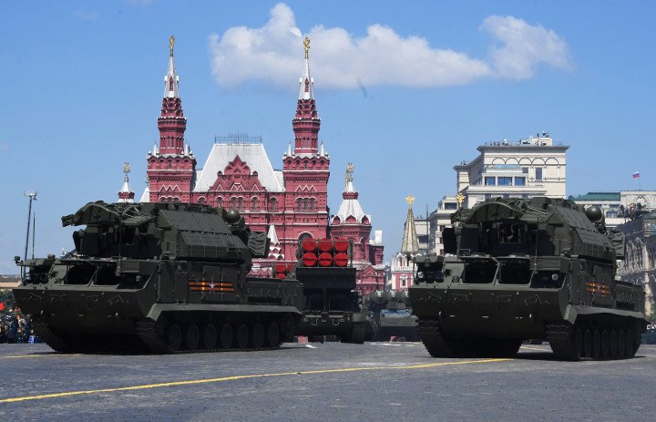 Tor-M2 air defense systems at Russia’s Victory Day parade in Moscow, June 24, 2020. (Photo: Getty Images)