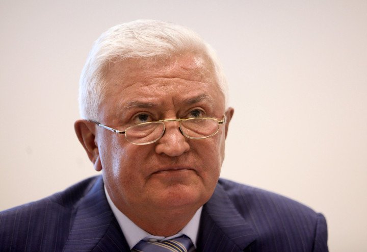 Oleg Demchenko during a news conference at Farnborough International Airshow in Farnborough, UK, July 2010. (Source: Chris Ratcliffe via Getty Images)