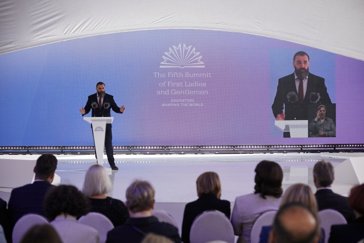 Ministro de Educación y Ciencia de Ucrania, Oksen Lisovyi. (Fuente: UNITED24 Media/Joshua Olley)