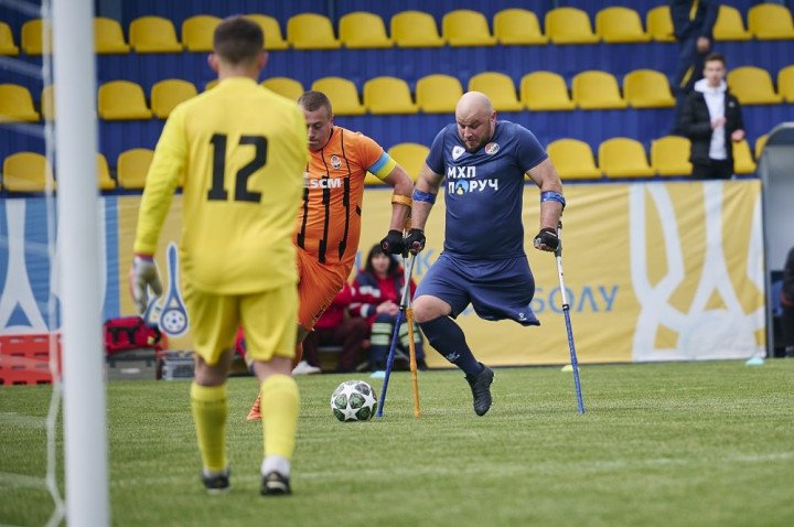 Players during amputee football tournament held in Kyiv. (Source: Dan Balashov) Players during amputee football tournament held in Kyiv. (Source: Dan Balashov)