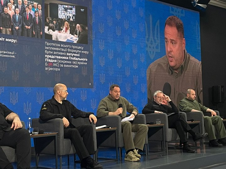 Head of the President's Office Andrii Yermak speaking at the "Ukraine 2024. Independence" forum. Source: United24 Media