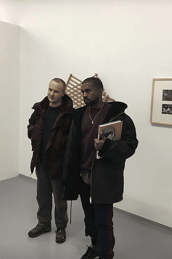 An archival photo circulated online, described as showing Ye alongside Russian fashion designer Gosha Rubchinskiy in Moscow. (Photo: open source) An archival photo circulated online, described as showing Ye alongside Russian fashion designer Gosha Rubchinskiy in Moscow.