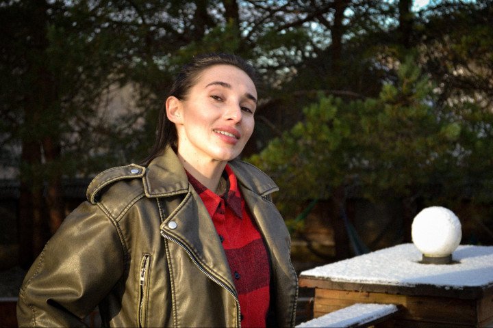 Tatiana Podchernina at a retreat in the Carpathians. Photo by Yehor Kuzmin