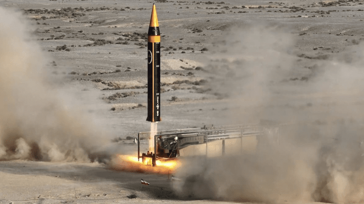 An Iranian Khorramshahr missile is launched during a test. (Photo: open source) Iranian Khorramshahr missile