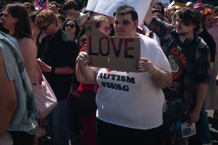 A participant holds a sign reading “Love Is Love” during the Kyiv Pride March on June 21, 2026. (Source: UNITED24 Media) A participant holds a sign reading “Love Is Love” during the Kyiv Pride March on June 21, 2026. (Source: UNITED24 Media)
