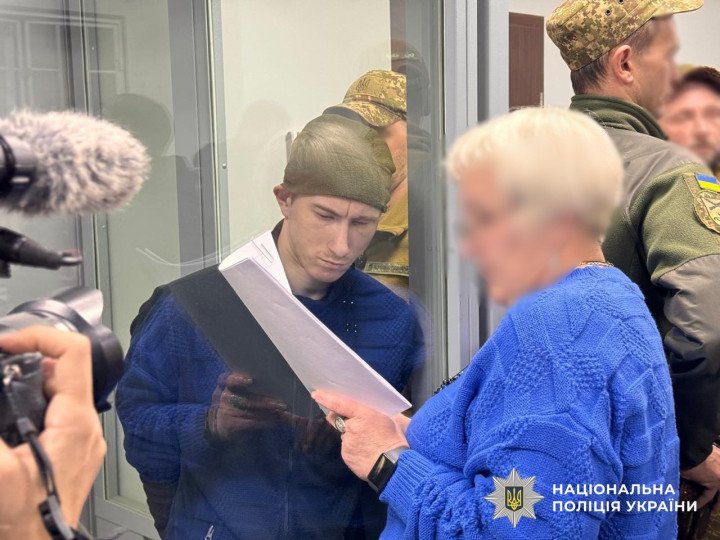 A court hearing of a Russian serviceman accused of executing a captured Ukrainian soldier. (Source: National Police) A court hearing of a Russian serviceman accused of executing a captured Ukrainian soldier. (Source: National Police)
