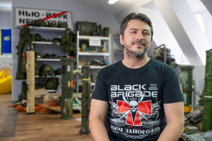 Serhiy Prytula during the interview for the movie. Photo: courtesy of Mark Fisher.