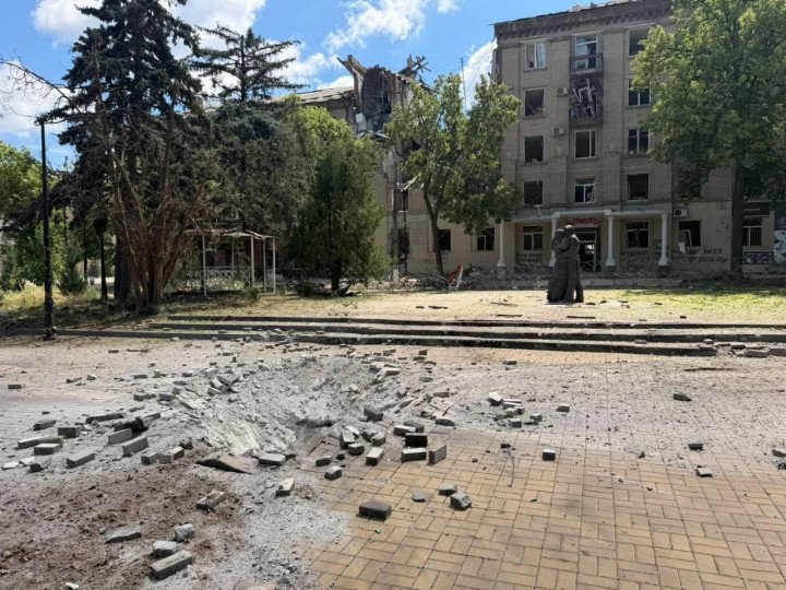 The aftermath of the Russian attack on Druzhkivka in Ukraine’s Donetsk region on June 25, 2026. (Source: Donetsk regional governor Vadym Filashkin)