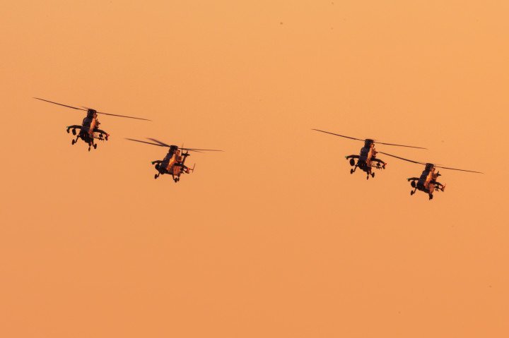 Australian Army Tiger ARH attack helicopters in flight. (Photo: Open source)