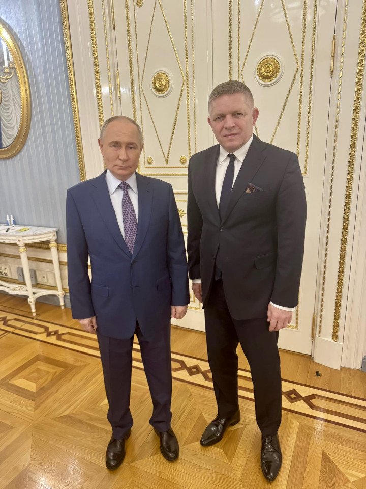 Slovak Prime Minister Robert Fico and Russian leader Vladimir Putin in Kremlin on December 22. (Source: Getty Images) Slovak Prime Minister Robert Fico and Russian leader Vladimir Putin in Kremlin on December 22. (Source: Getty Images)