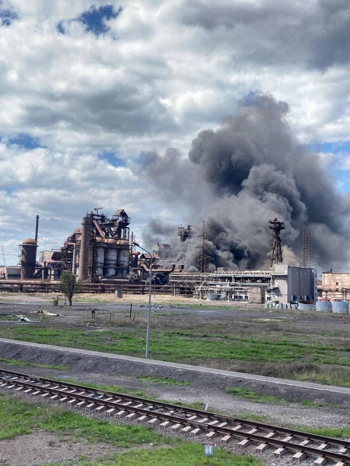 Azovstal after Russian airstrikes. (Source: Arsen’s personal archive)
