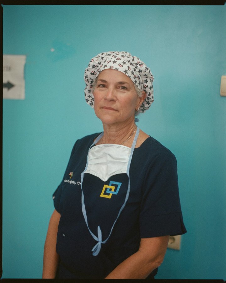 Nurse Susan Ketigian, a veteran of over 30 medical missions, joined “Face to Face” to support reconstructive surgeries in Ukraine. Photo: Josh Olley Nurse Susan Ketigian, a veteran of over 30 medical missions, joined “Face to Face” to support reconstructive surgeries in Ukraine. Photo: Josh Olley