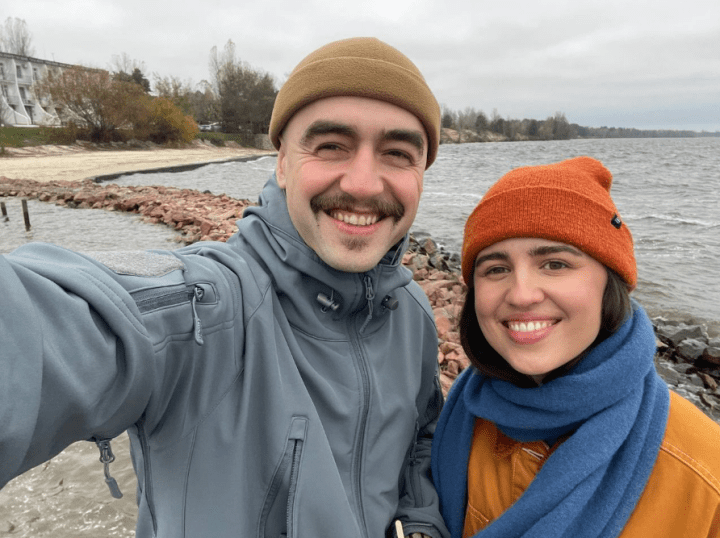 Maria Hrabar with her husband, Illia. (Source: Maria's personal archive) Maria Hrabar with her husband, Illia. (Source: Maria's personal archive)