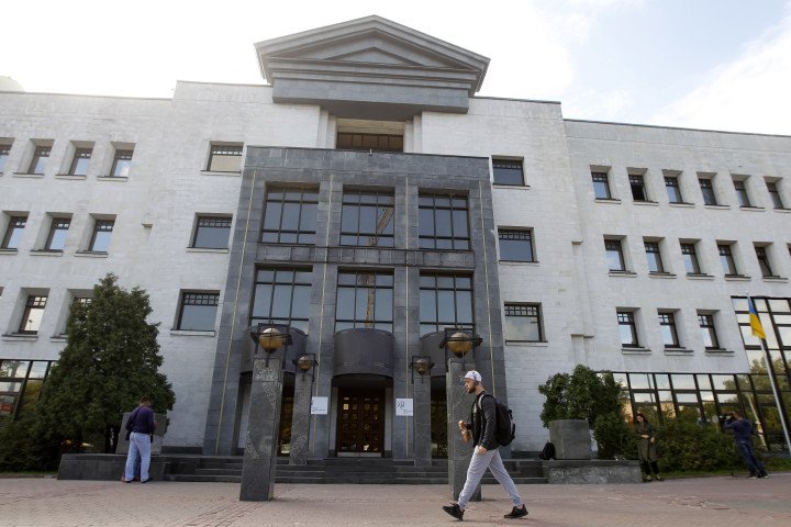 A view of the Ukraine's High Anti-Corruption Court (HACC) building in Kiev, Ukraine. Photo by STR/NurPhoto via Getty Images.