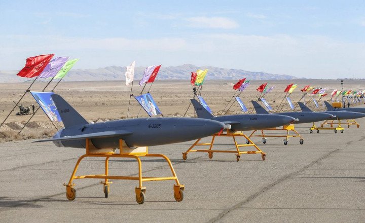 Ababil-2 unmanned aerial vehicles displayed in Iran, the same type of drones reported to be produced at Iran’s facility in Tajikistan. (Photo: Open source)