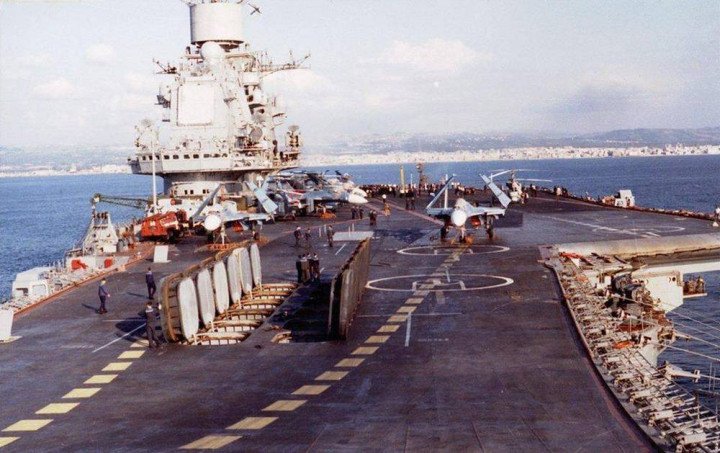 Open missile launch hatches for P-700 Granit on Admiral Kuznetsov. (Photo: Open source) Open missile launch hatches for P-700 Granit on Admiral Kuznetsov. (Photo: Open source)