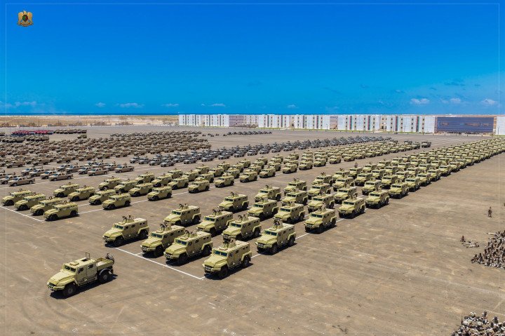 Tigr and Spartak armoured vehicles lined up during the parade held at the new Military City south of Benghazi on 26 May 2025. (Source: Libyan Arab Armed Forces) Tigr and Spartak armoured vehicles lined up during the parade held at the new Military City south of Benghazi on 26 May 2025. (Source: Libyan Arab Armed Forces)