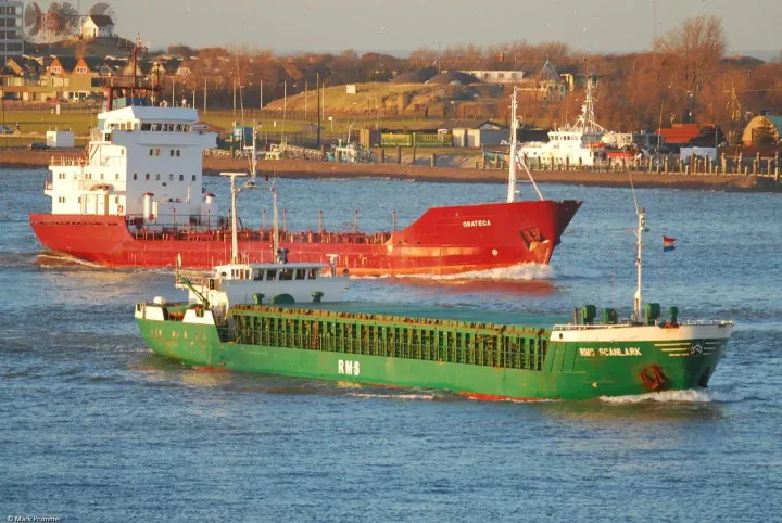 The RMS Scanlark sailing near Hook of Holland, 2008. (Source: © Mark Prummel) The RMS Scanlark sailing near Hook of Holland, 2008. (Source: © Mark Prummel)