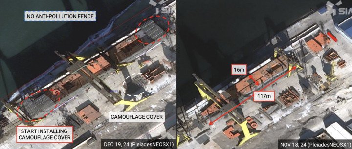 Second Choe Hyon-Class Destroyer Under Construction in Late 2024. (Source: Hull Length Initially Misidentified) Second Choe Hyon-Class Destroyer Under Construction in Late 2024. (Source: Hull Length Initially Misidentified)