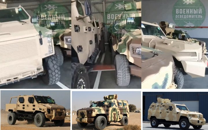 Streit Group armored vehicles are shown in footage circulated by Russian channels in October 2024, alongside images of Spartan, Cougar, and Cobra models produced by the UAE-based manufacturer. (Source: defence-blog)