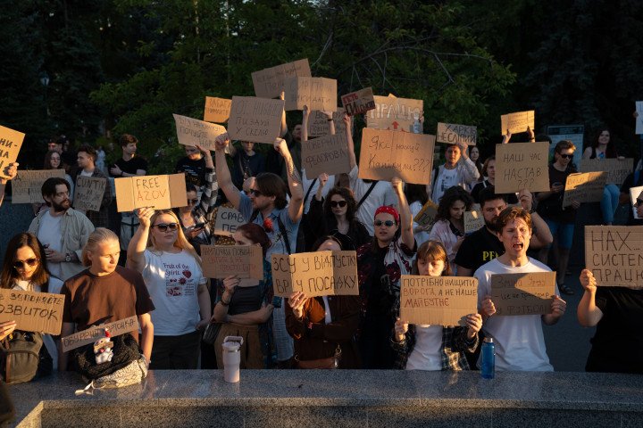 Activists rally in Kharkiv on July 17, 2026, protesting the resignation of Defense Minister Mykhailo Fedorov. Demonstrators across Ukraine called on President Zelenskyy to keep Fedorov in office following a broader government reshuffle that sparked public outcry over the future of the nation’s tech-driven defense strategy. (Photo by Liubov Yemets/Gwara Media/Global Images Ukraine via Getty Images) Activists rally in Kharkiv on July 17, 2026, protesting the resignation of Defense Minister Mykhailo Fedorov. Demonstrators across Ukraine called on President Zelenskyy to keep Fedorov in office following a broader government reshuffle that sparked public outcry over the future of the nation’s tech-driven defense strategy. (Photo by Liubov Yemets/Gwara Media/Global Images Ukraine via Getty Images)