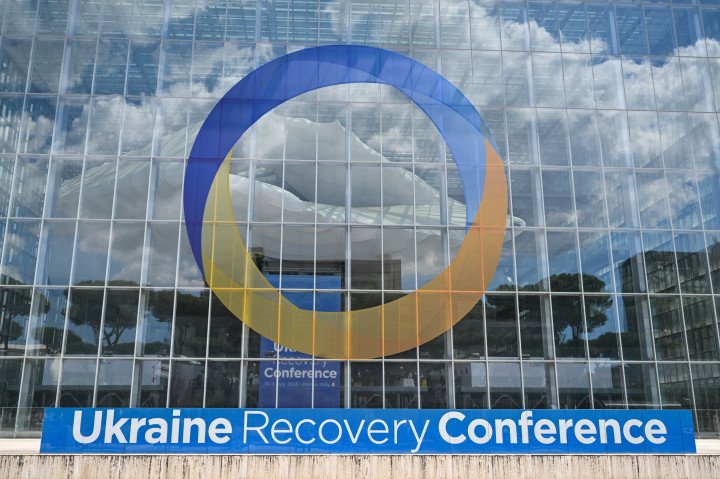 A view of the "La Nuvola" (the Cloud) the Roma Convention Centre during the Ukraine Recovery Conference 2025 (URC2025), in Rome on July 11, 2025. (Photo by ANDREAS SOLARO/AFP via Getty Images) A view of the "La Nuvola" (the Cloud) the Roma Convention Centre during the Ukraine Recovery Conference 2025 (URC2025), in Rome on July 11, 2025. (Photo by ANDREAS SOLARO/AFP via Getty Images)