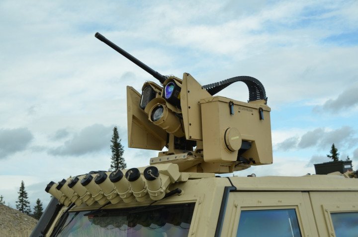 The Protector RS4 is a remote weapon station used on armored vehicles and naval platforms, developed by Kongsberg for precision fire and anti-drone defense.