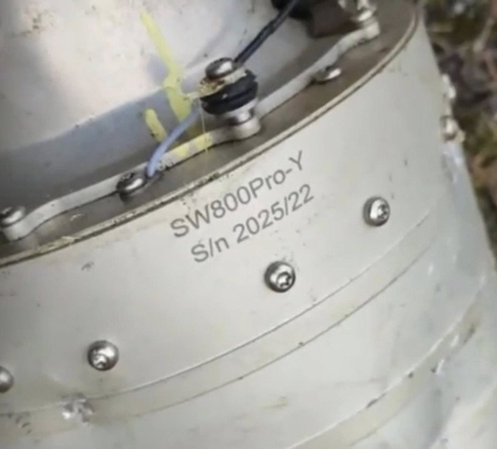 A Swiwin SW800Pro jet engine recovered from the debris of a guided aerial bomb that struck Poltava on October 23, 2025. (Source: Serhii Flash/Facebook) A Swiwin SW800Pro jet engine recovered from the debris of a guided aerial bomb that struck Poltava on October 23, 2025. (Source: Serhii Flash/Facebook)