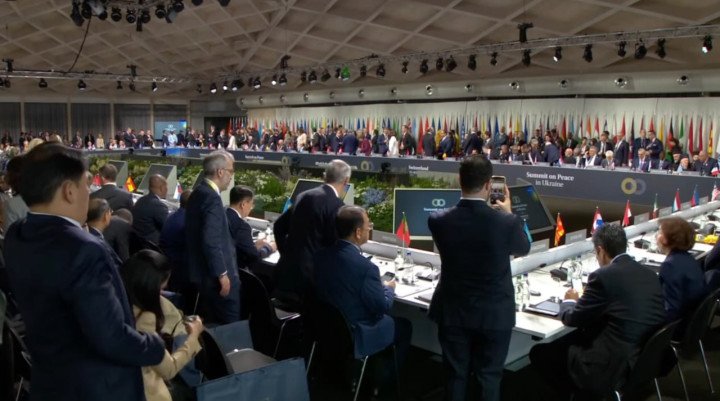 Opening addresses of the first day of the Summit on Peace for Ukraine. (Source: social media) Opening addresses of the first day of the Summit on Peace for Ukraine. (Source: social media)