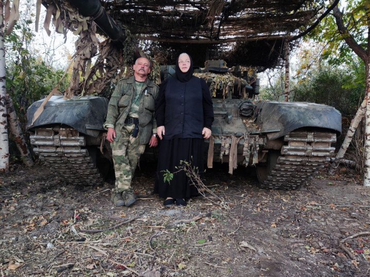 A nun from the Saint Elisabeth Monestary on the frontline in Ukraine’s Russian-occupied territory (Source: Saint Elisabeth Convent via Telegram) A nun from the Saint Elisabeth Monestary on the frontline in Ukraine’s Russian-occupied territory (Source: Saint Elisabeth Convent via Telegram)