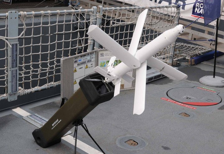 Israeli Hero‑90 loitering munition displayed with its launch canister. (Photo: Open source) Israeli Hero‑90 loitering munition displayed with its launch canister. (Photo: Open source)