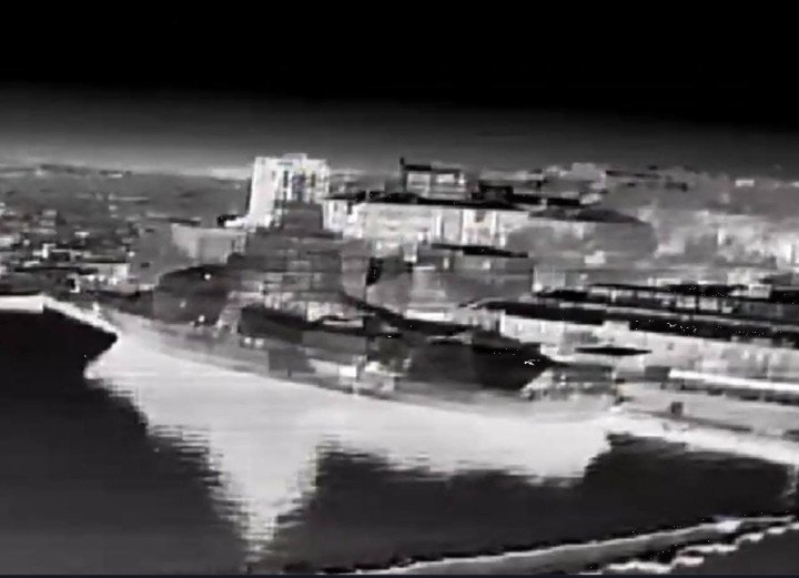 Aerial view of facilities at the Belbek military airfield in occupied Crimea moments before a reported strike. (Source: SBU)