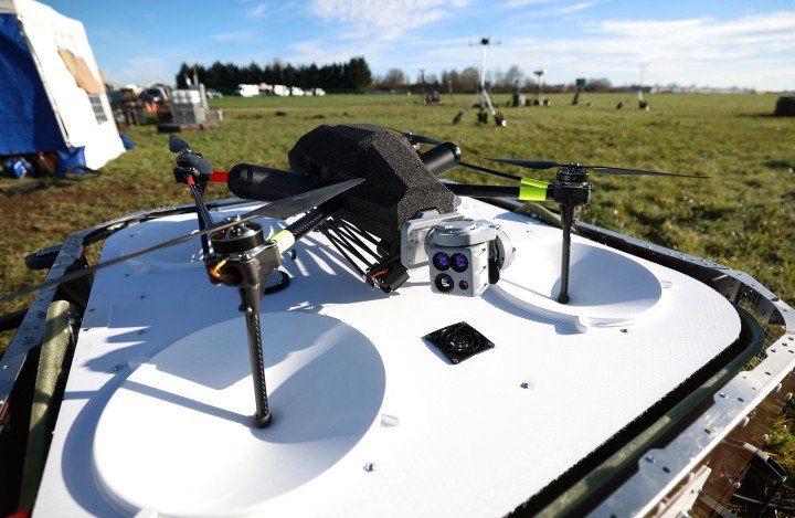 Counter-drone system displayed at a French military base ahead of the Paris 2024 Olympics. (Source: Getty Images) Counter-drone system displayed at a French military base ahead of the Paris 2024 Olympics. (Source: Getty Images)