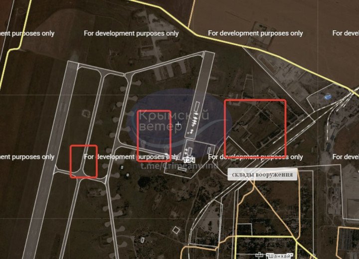 Satellite imagery shows the Hvardiiske airbase in temporarily occupied Crimea. (Source: Crimean Wind) Satellite imagery shows the Hvardiiske airbase in temporarily occupied Crimea. (Source: Crimean Wind)