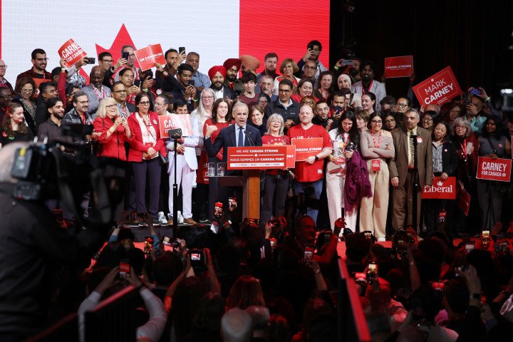 Mark Carney, Canada’s prime minister and leader of the Liberal Party, at an election night event at TD Place in Ottawa on April 29, 2025. (Source: Getty Images) Mark Carney, Canada’s prime minister and leader of the Liberal Party, at an election night event at TD Place in Ottawa on April 29, 2025. (Source: Getty Images)