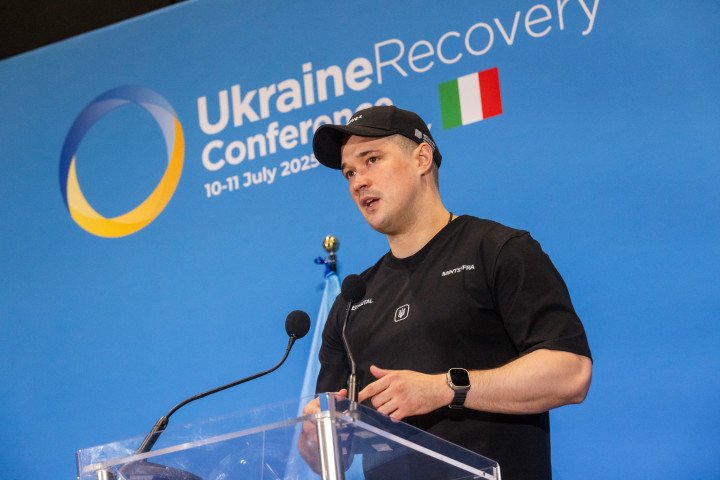 Mykhailo Fedorov, Ukraine’s Digital Minister, speaks at the Ukraine Recovery Conference in Rome, presenting the BraveTech EU initiative to integrate European defense tech into Ukraine’s battlefield innovation ecosystem. Mykhailo Fedorov, Ukraine’s Digital Minister, speaks at the Ukraine Recovery Conference in Rome, presenting the BraveTech EU initiative to integrate European defense tech into Ukraine’s battlefield innovation ecosystem.