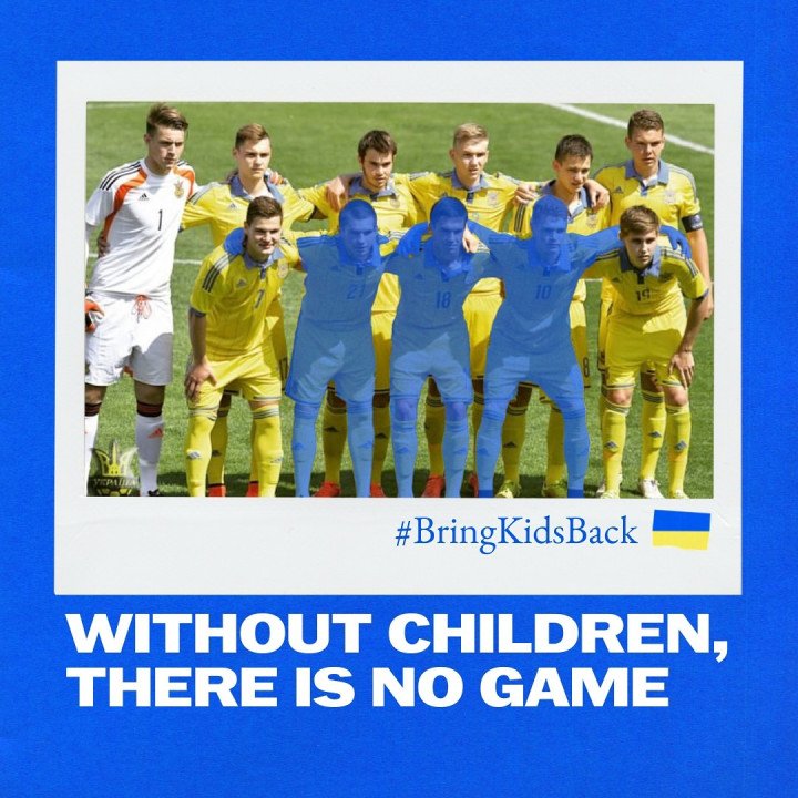 Ukraine’s National Football Team players’ digital flash mob on Instagram aimed at bringing attention to the Ukrainian children abducted by Russia. (Source: uafukraine and bringkidsback_ua / Instagram) Ukraine’s National Football Team players’ digital flash mob on Instagram aimed at bringing attention to the Ukrainian children abducted by Russia. (Source: uafukraine and bringkidsback_ua / Instagram)