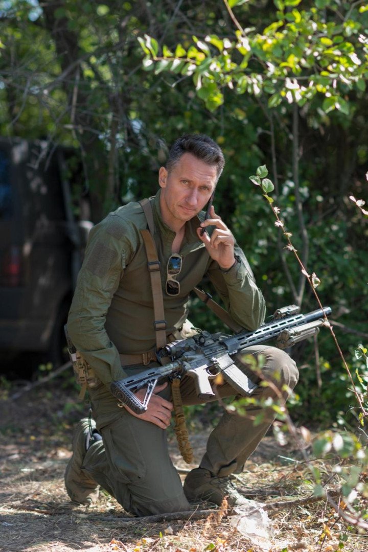 Stakhovsky during preparation for a combat mission. Photo: provided by Serhiy Stakhovsky.
