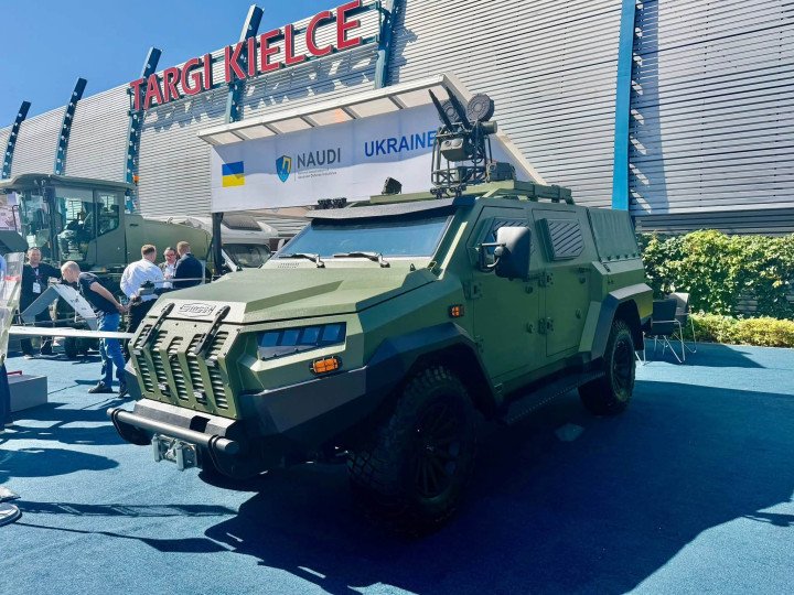 The Saigak-1 light armored vehicle, presented by Ukrainian Armor at the MSPO-2026 exhibition in Poland. (Source: Ukrainian Armor) The Saigak-1 light armored vehicle, presented by Ukrainian Armor at the MSPO-2026 exhibition in Poland. (Source: Ukrainian Armor)