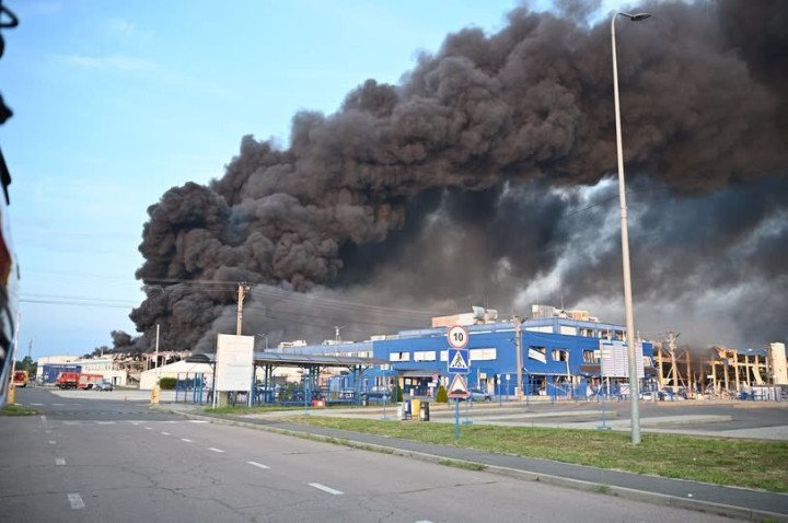 American Flex factory, hit by a Russian missile on August 21, Mukachevo, Zakarpattia region, Ukraine. Photo: Zakarpattia Regional Military Administration American Flex factory, hit by a Russian missile on August 21, Mukachevo, Zakarpattia region, Ukraine. Photo: Zakarpattia Regional Military Administration
