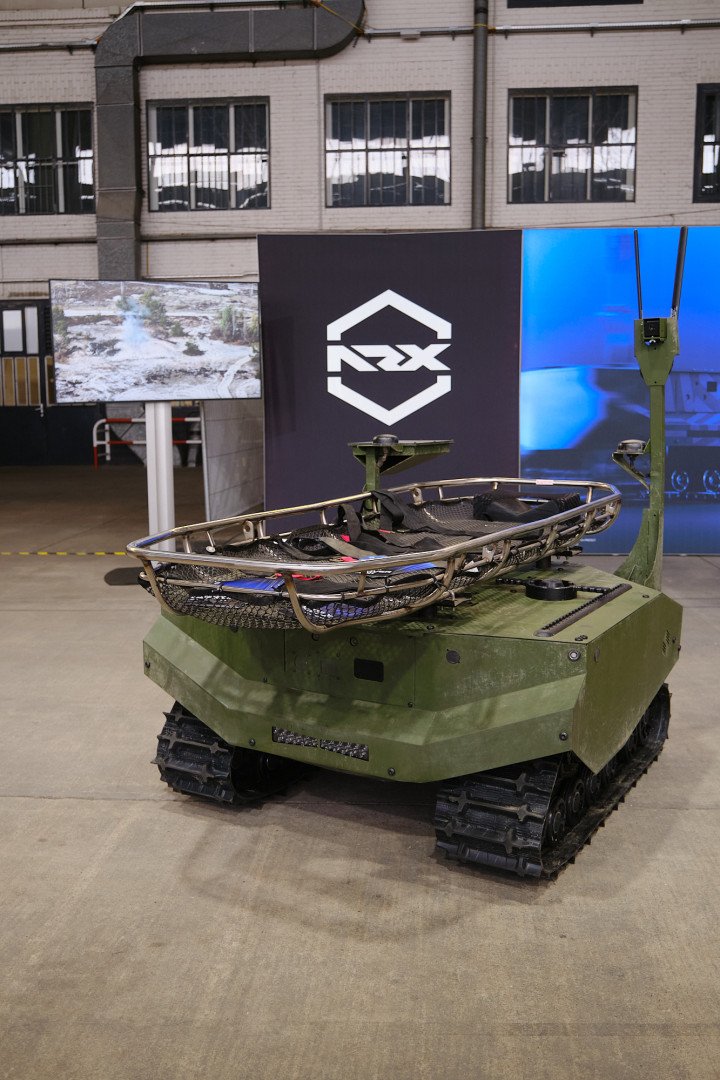 ARX Robotics GEREON unmanned ground vehicle during the New Age Defence conference, June 8, 2026. (Source: Nastya Melnik) ARX Robotics GEREON unmanned ground vehicle during the New Age Defence conference, June 8, 2026.