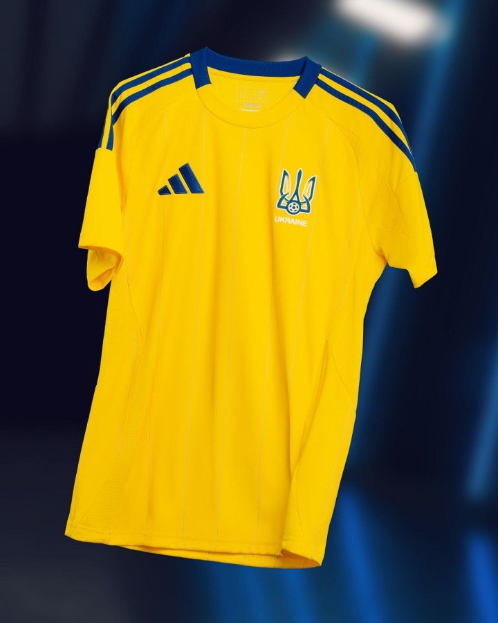 The photo showcases the new jersey of the Ukrainian national football team. (Source: UAF) The photo showcases the new jersey of the Ukrainian national football team. (Source: UAF)