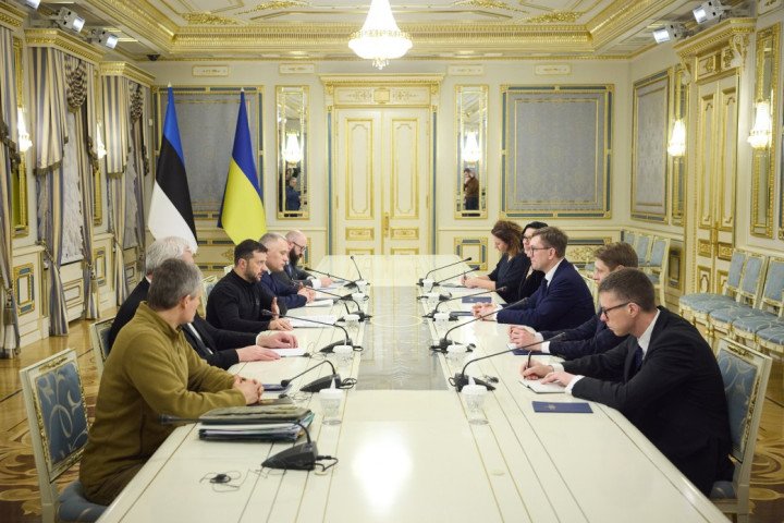 President Volodymyr Zelenskyy meets with Estonian Prime Minister Kristen Michal during his first official visit to Ukraine. (Source: Office of the President of Ukraine) President Volodymyr Zelenskyy meets with Estonian Prime Minister Kristen Michal during his first official visit to Ukraine. (Source: Office of the President of Ukraine)