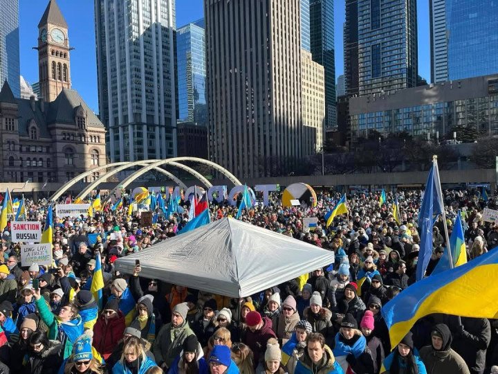 Downtown Toronto on January 1st, 2025 (Source: Ukrainian Canadian Congress on Facebook) Downtown Toronto on January 1st, 2025 (Source: Ukrainian Canadian Congress on Facebook)