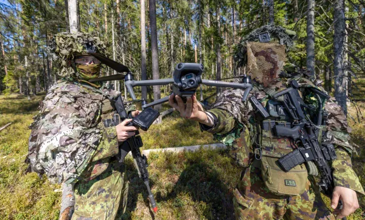 Estonian soldiers with a drone. (Source: Siil exercise press service) Estonian soldiers with a drone. (Source: Siil exercise press service)