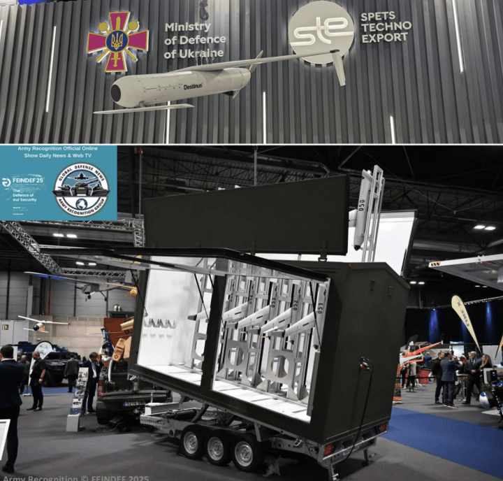 Hornet loitering munitions and their trailer-mounted launcher on display at FEINDEF 2025. (Source: Army Recognition) Hornet loitering munitions and their trailer-mounted launcher on display at FEINDEF 2025. (Source: Army Recognition)